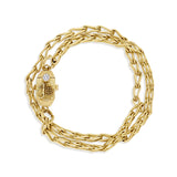 Reliquary | Double Wrap Loop in Loop Bracelet with Fanam Lock